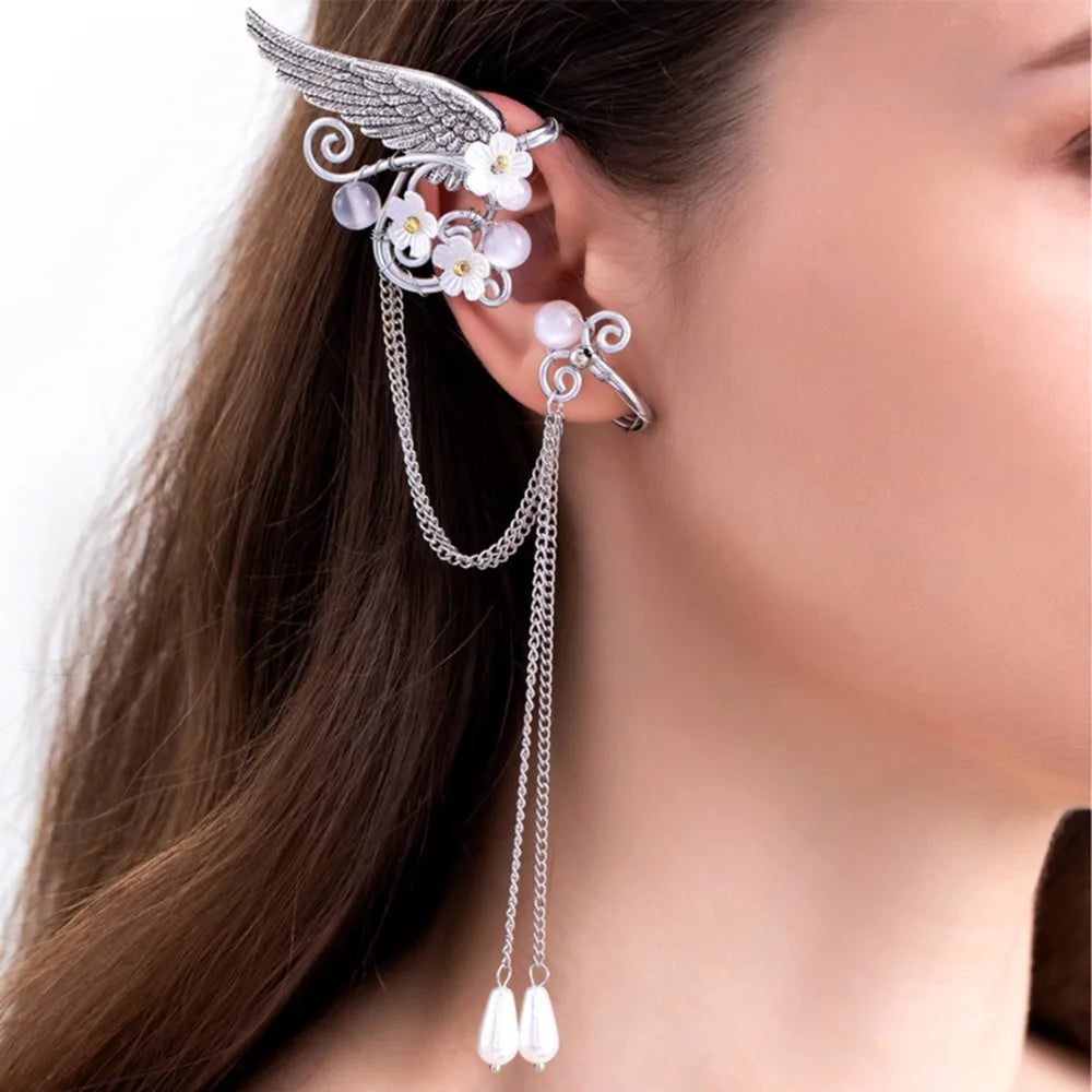 Charm Fairy Long Tassel Elf Earring Cuff