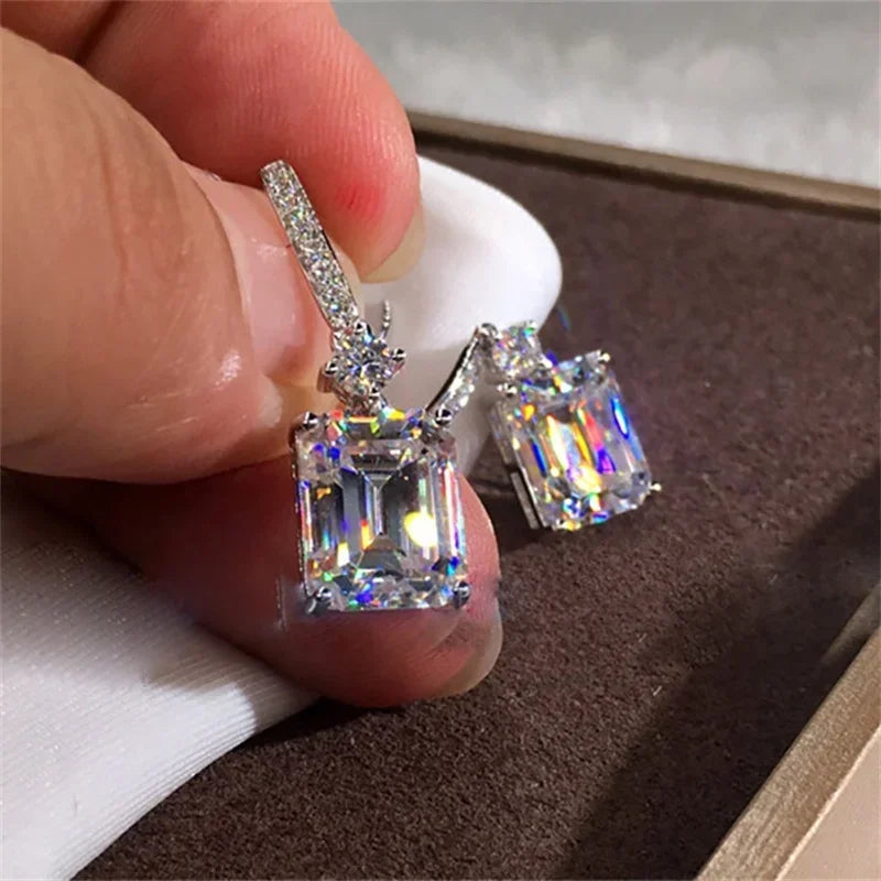 Zircon Dangle Earrings -
