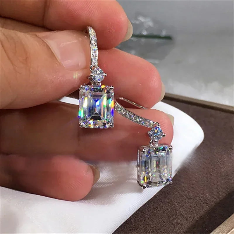 Zircon Dangle Earrings -