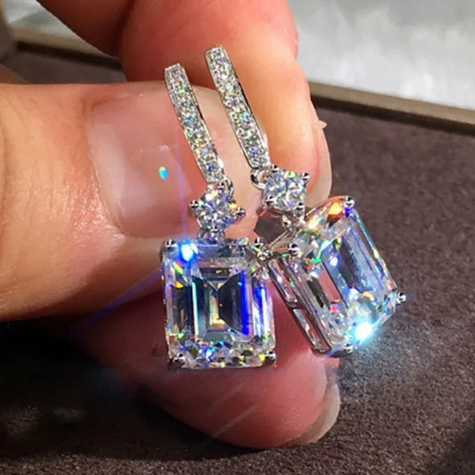 Zircon Dangle Earrings -